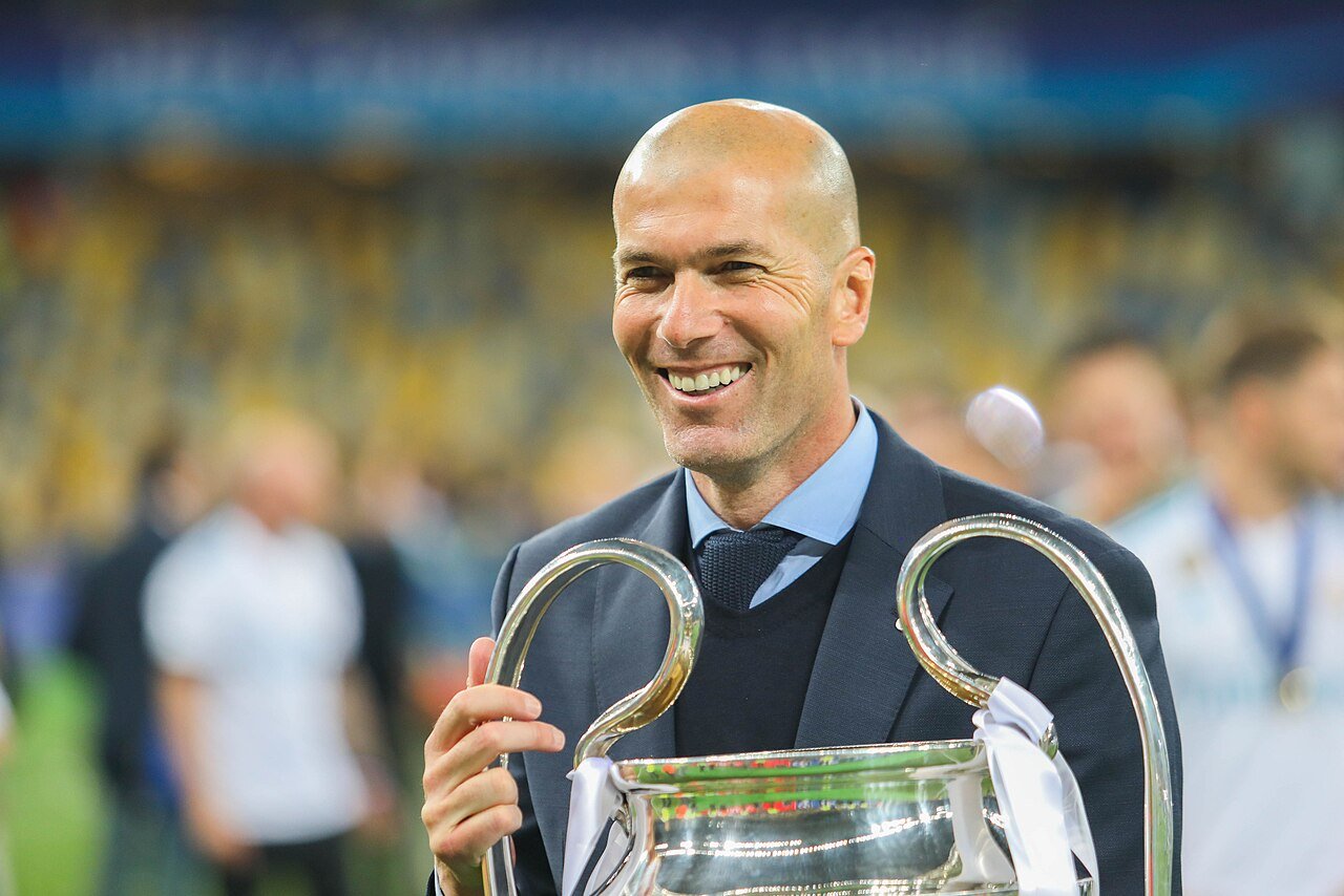 Zinédine Zidane à Kiev, le 26 mai 2018